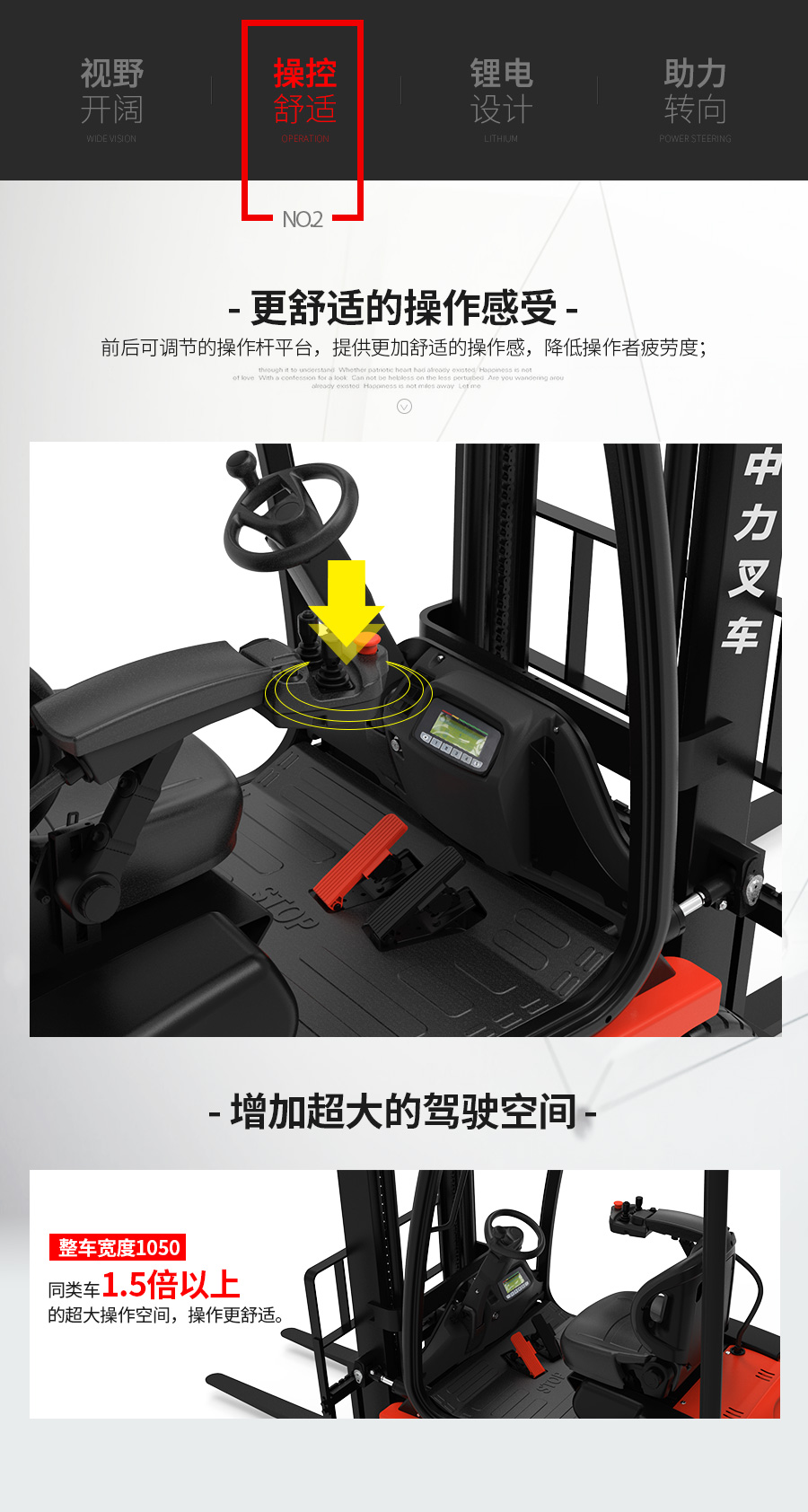 Xe nâng điện 3 bánh ngồi lái 1,8 tấn, Pin Lithium-ion, Model CPD18L2, Hãng sản xuất EP Equipment Group